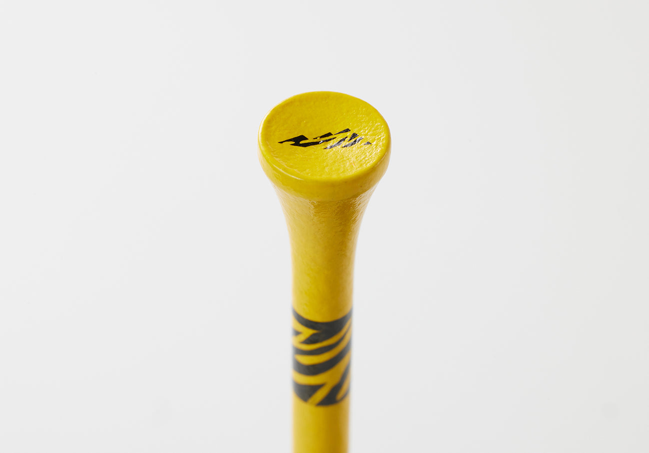 Yellow TEE_B7.jpg with black stripes and logo detail on the top.